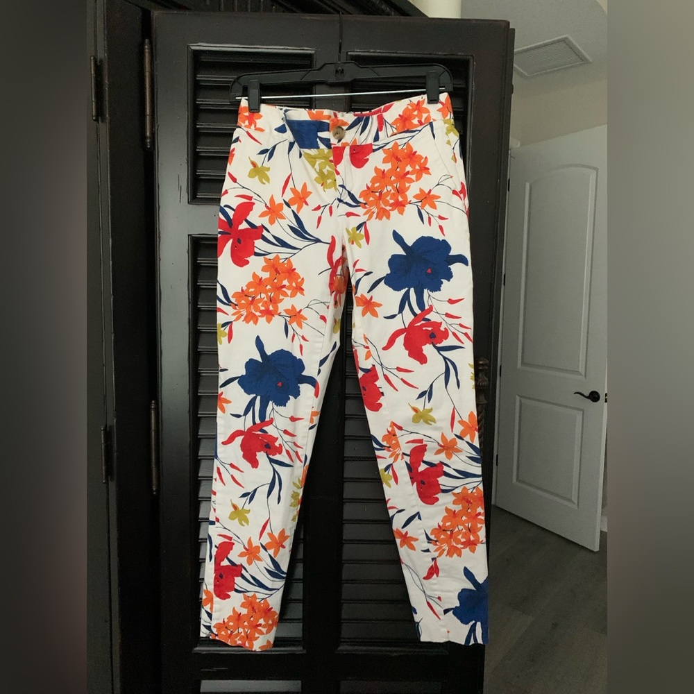 Floral Print Pants, Banana Republic, size 0